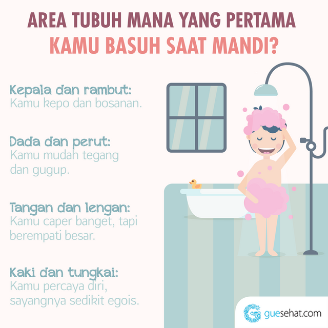 אישיות המבוססת על איך להתקלח -GueSehat.com
